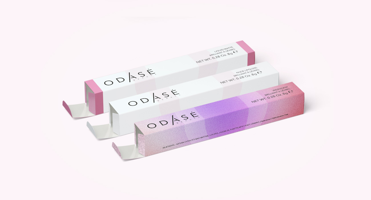 Odase Beauty Lip gloss packaging
