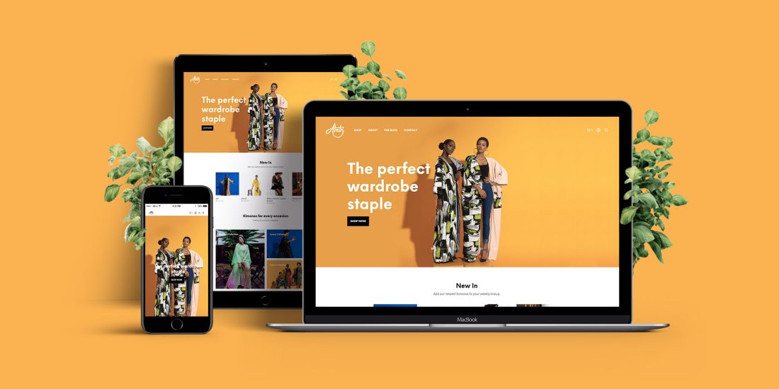 Abebibytan website showcasing responsiveness