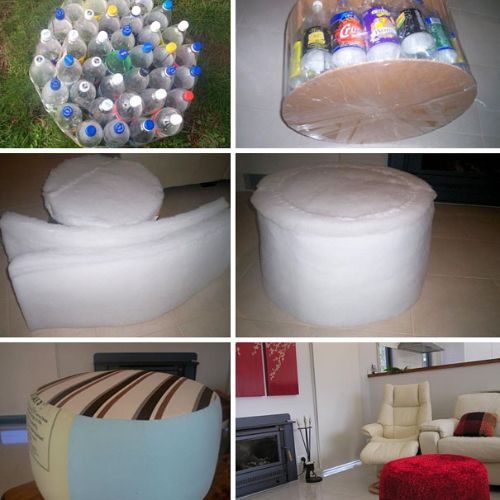 furniture made with plastic bottle